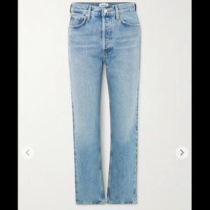 AGOLDE NICO DISTRESSED STRAIGHT LEG STRETCH LIGHT WASH JEANS 29